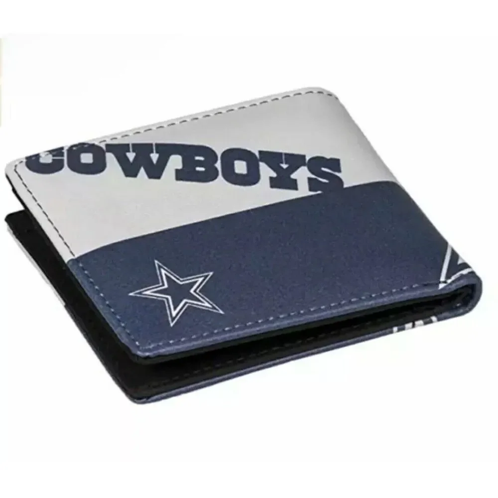 NFL Dallas Cowboys Men's Printed Logo Leather Bi-Fold Wallet‎